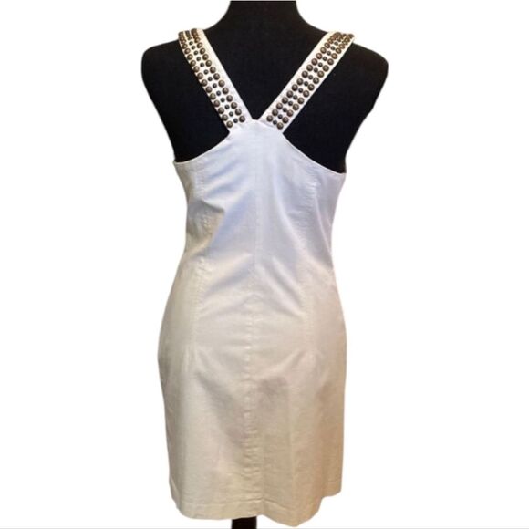 Milly of New York Cream White Studded Mini Dress Size 6 - Picture 4 of 10